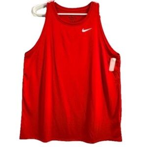 Red Nike Dri-FIT Muscle Tank Summer Workout XXL Athleisure